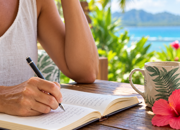 tropical seaside journaling retreat